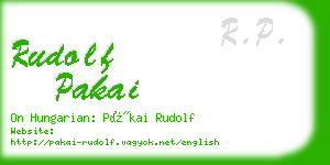 rudolf pakai business card